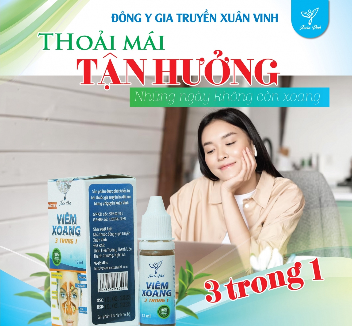 Cong dung cach dung tri viem xoang xuan vinh