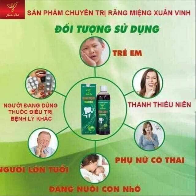 Tri dau rang bang nuoc suc mieng thao duoc cho nhieu doi tuong