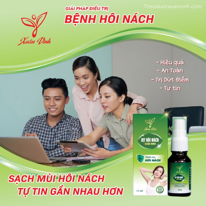 Công dụng trị hôi nách thảo dược Xuân Vinh 