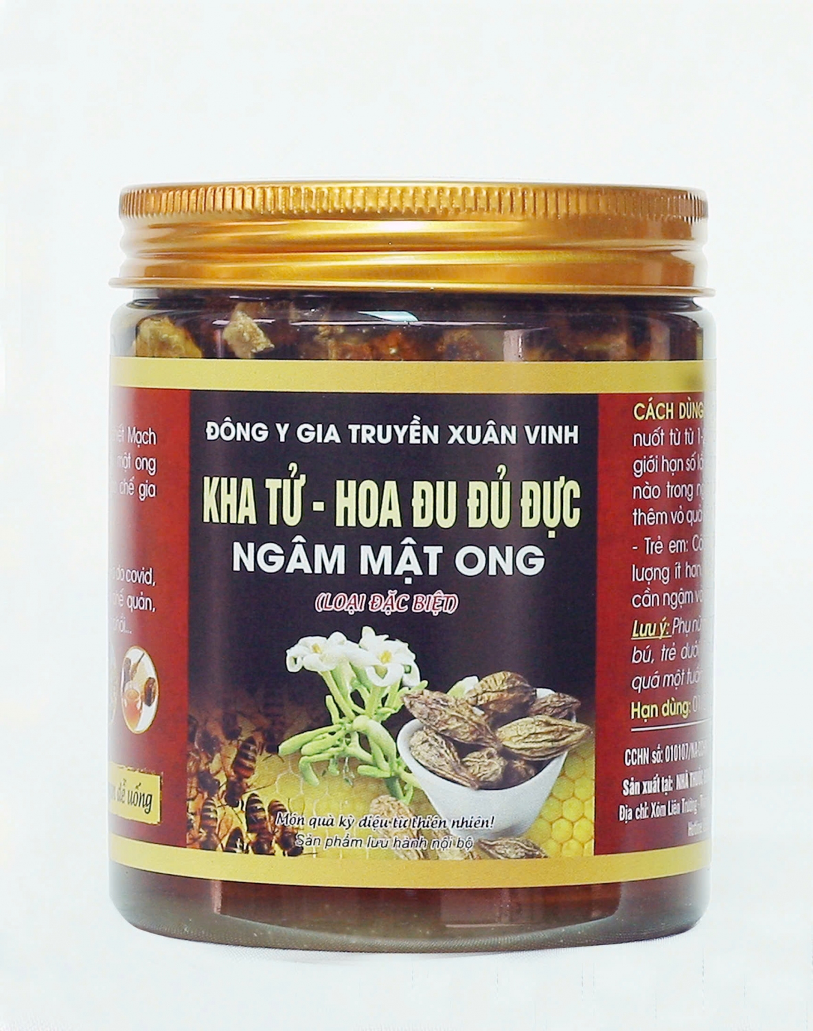 Kha tử hoa đu đủ đực ngâm mật ong trị ho an toàn cho cả gia đình