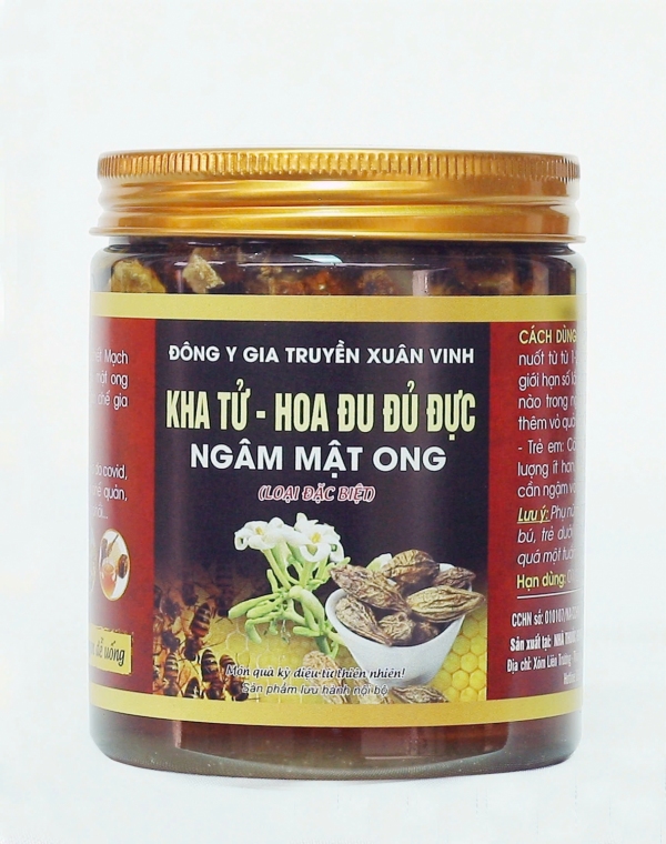 Kha Tử Hoa Đu Đủ Đực Ngâm Mật Ong – Giải Pháp An Toàn trị ho